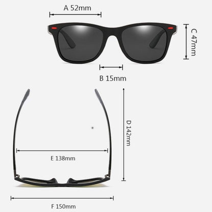 Polarisierte Eckige Herren Sonnenbrille